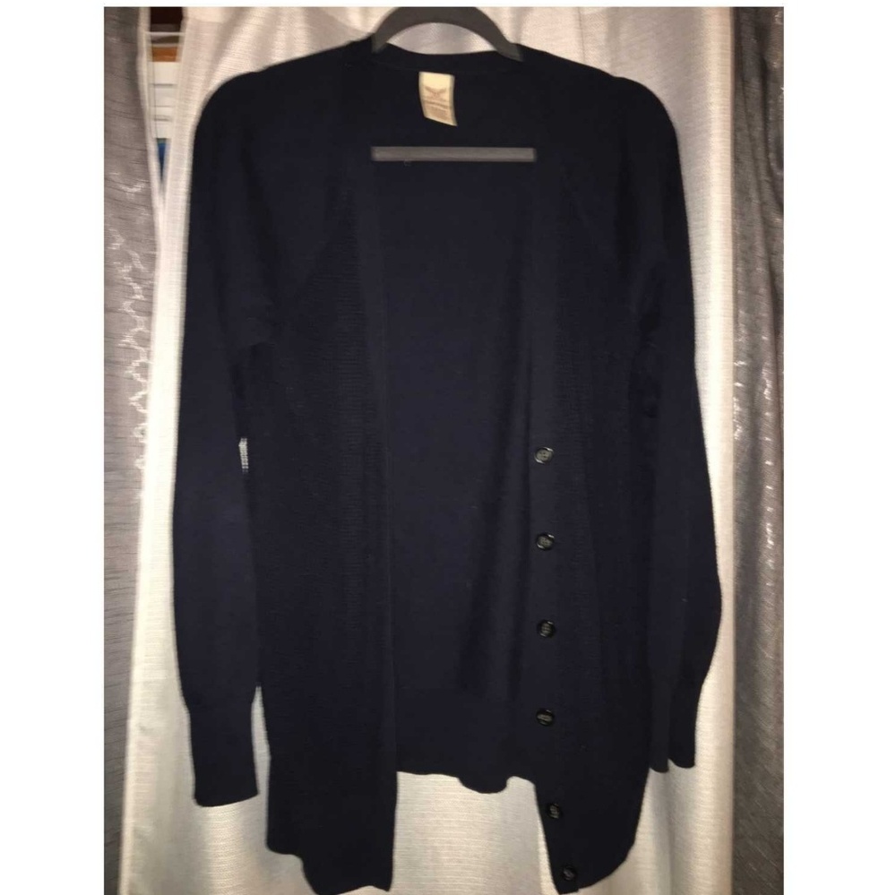 Faded Glory L Blue Cardigan Sweater